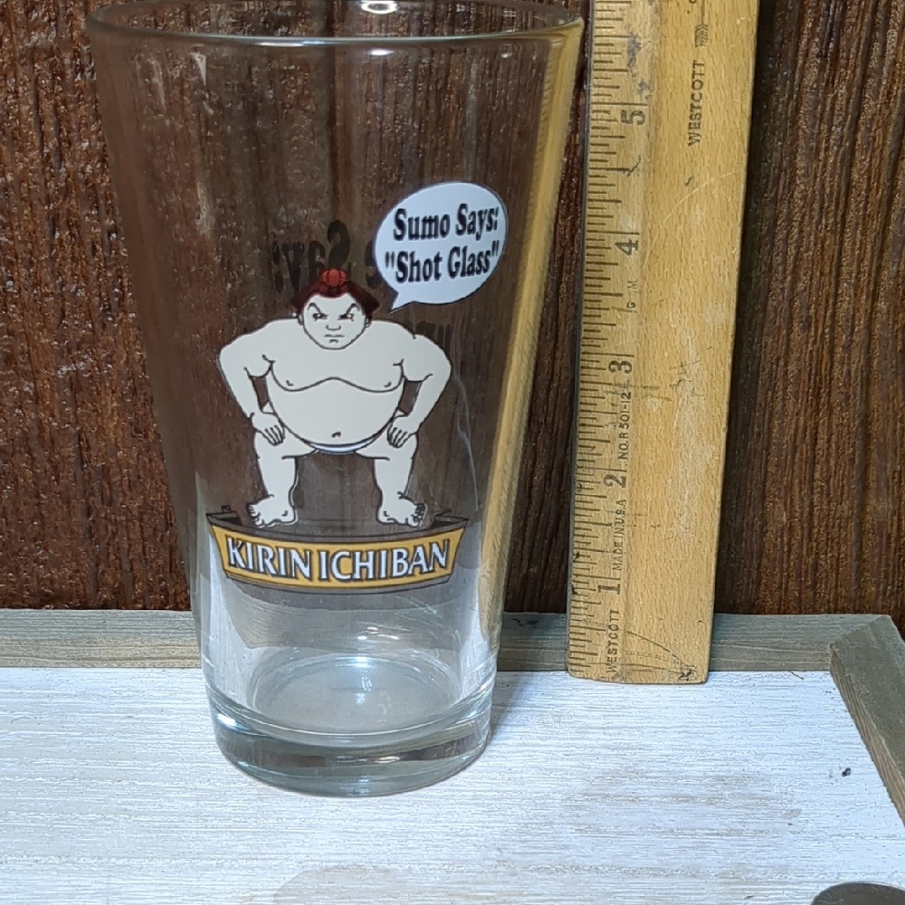 Beer Glass Kirin Ichiban Brand Sumo Shot Glass Pint